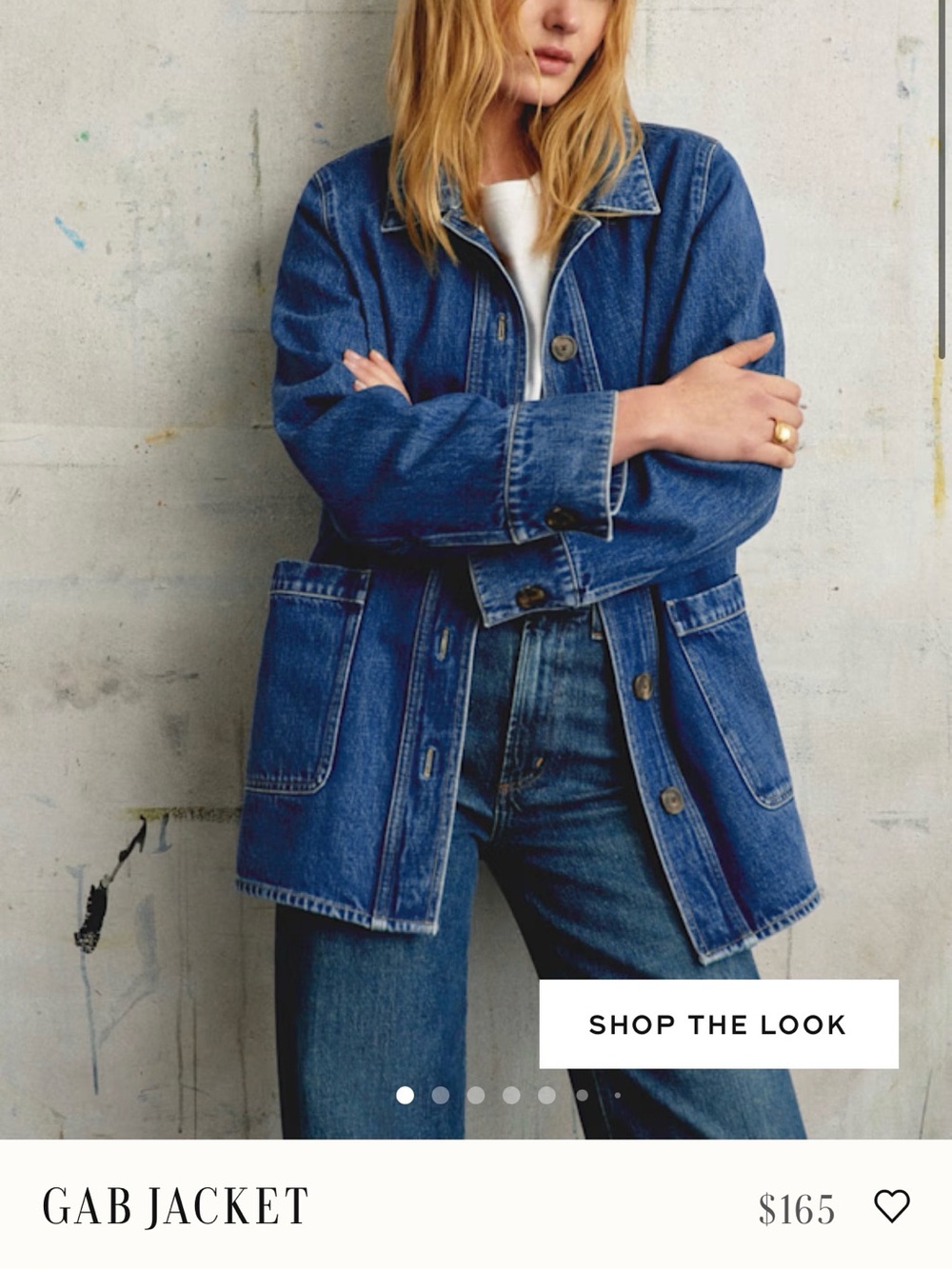 Sezane Gab Jacket in Denim Blue